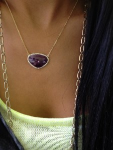 sliced sapphire necklace