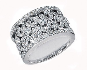 wide diamond ring