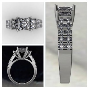 3 stone engagment ring design