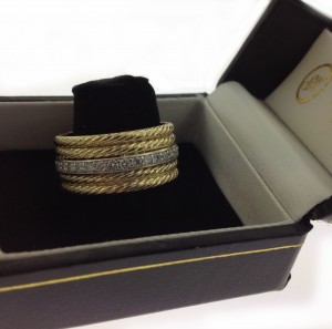 wide rope and diamond ring