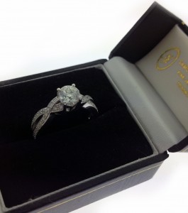 diamond twist engagement ring