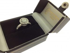 bezel diamond engagement ring