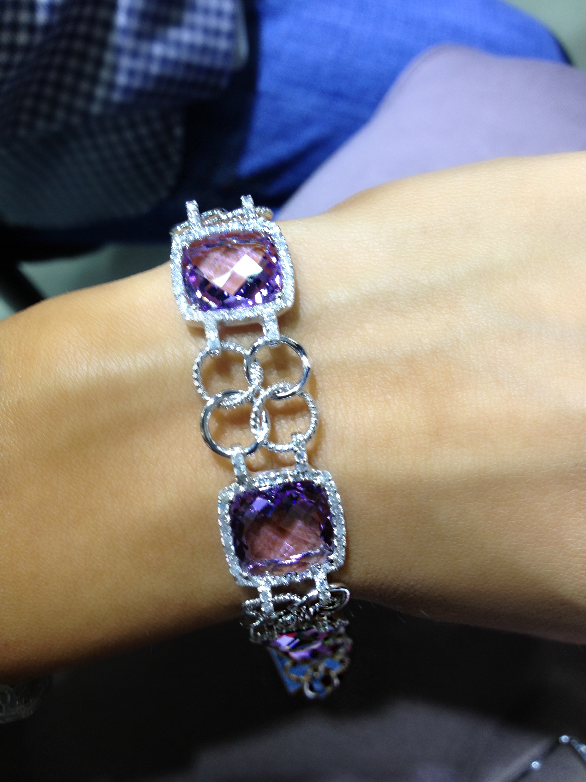 amethyst and diamond bracelet