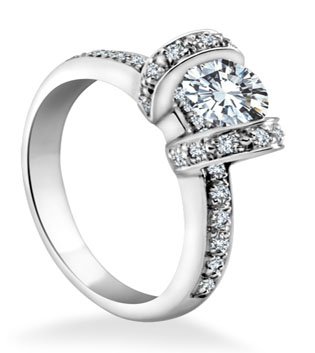 Brilliant Engagement Ring Ribbon Design