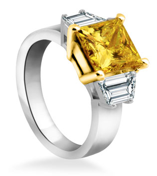 Yellow Lab Diamond Engagement Ring