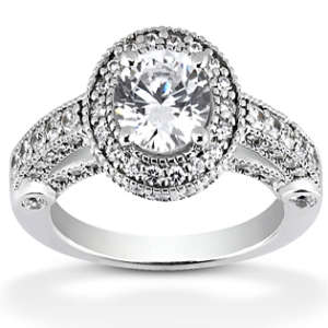 Fancy Engagement Ring With Diamond Detail