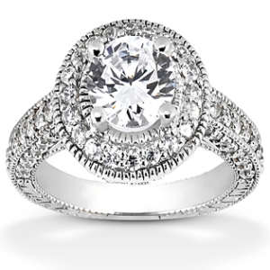 Engagement Ring With Milgrain Detail