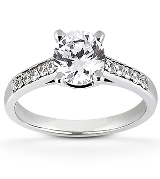Engagement Ring With Shank Diamond
