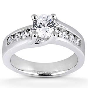 Contemporary Brilliant Engagement Ring