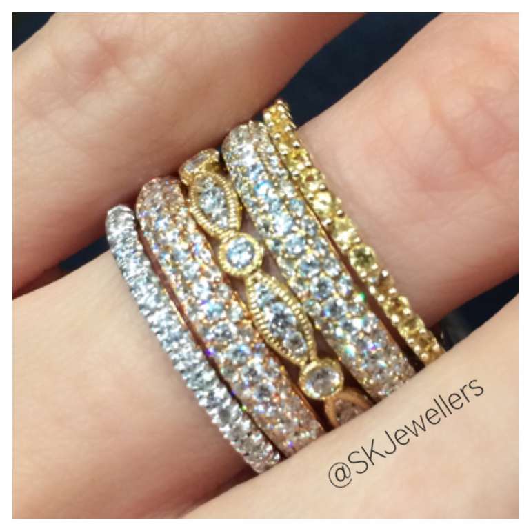 Stacking diamond rings