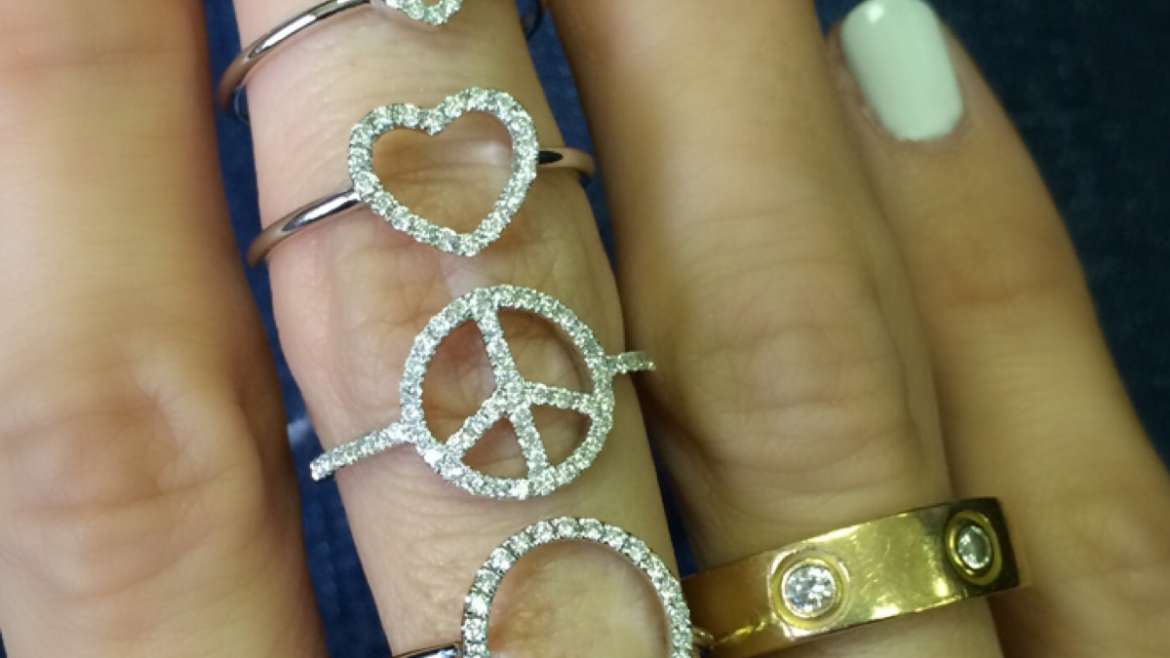 Peace & Love diamond rings