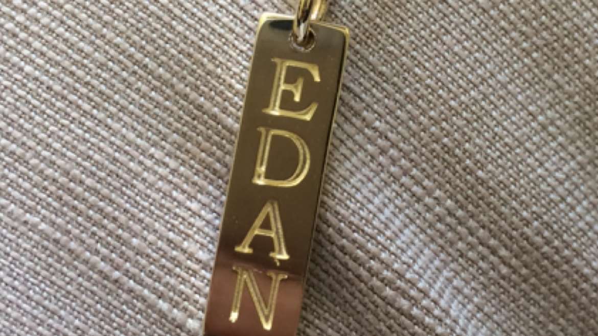 Gold name plate