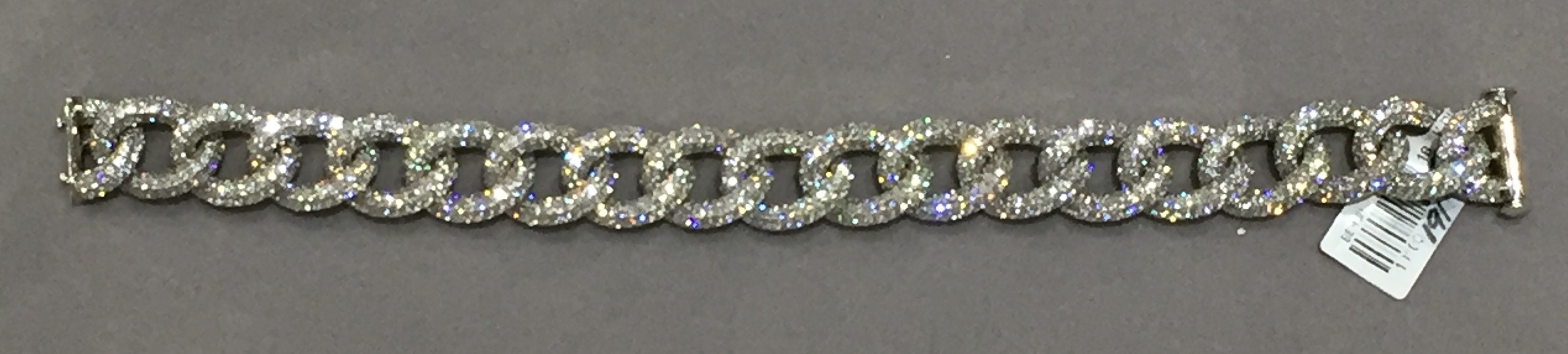 diamond pave link bracelet