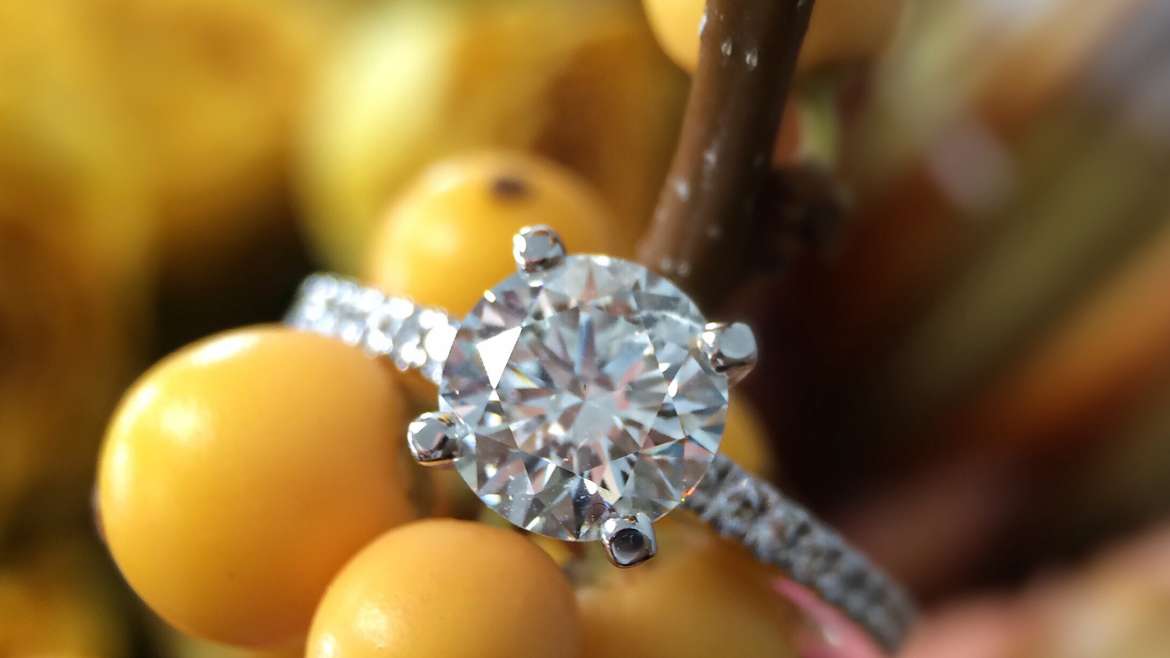 The brilliance of a round diamond