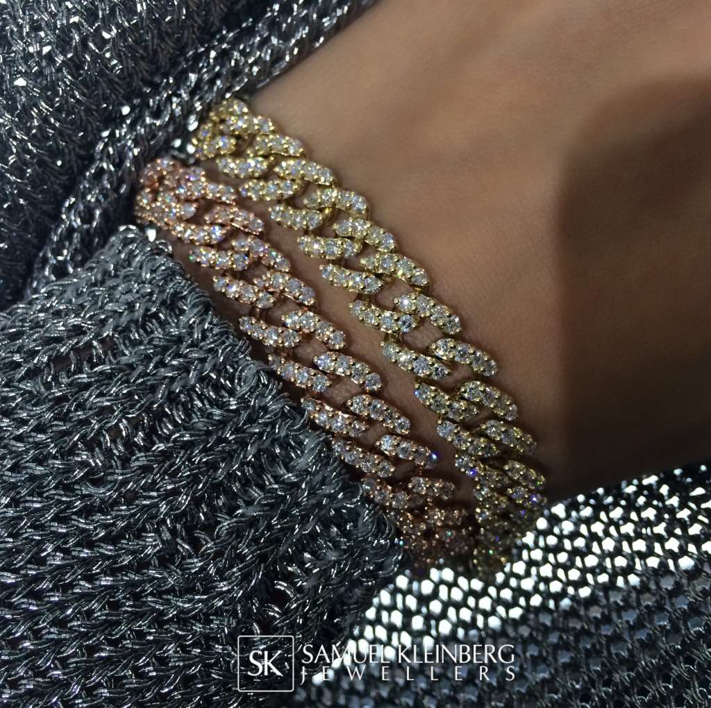 diamond link bracelets