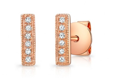 rose gold bar earring