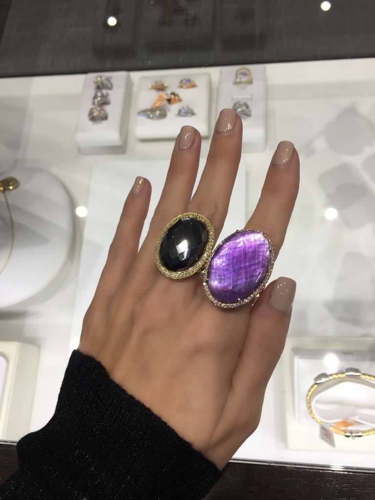 amethyst and onyx rings