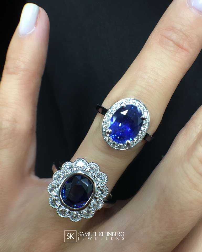 Blue Sapphire Halos