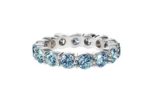 aquamarine eternity ring