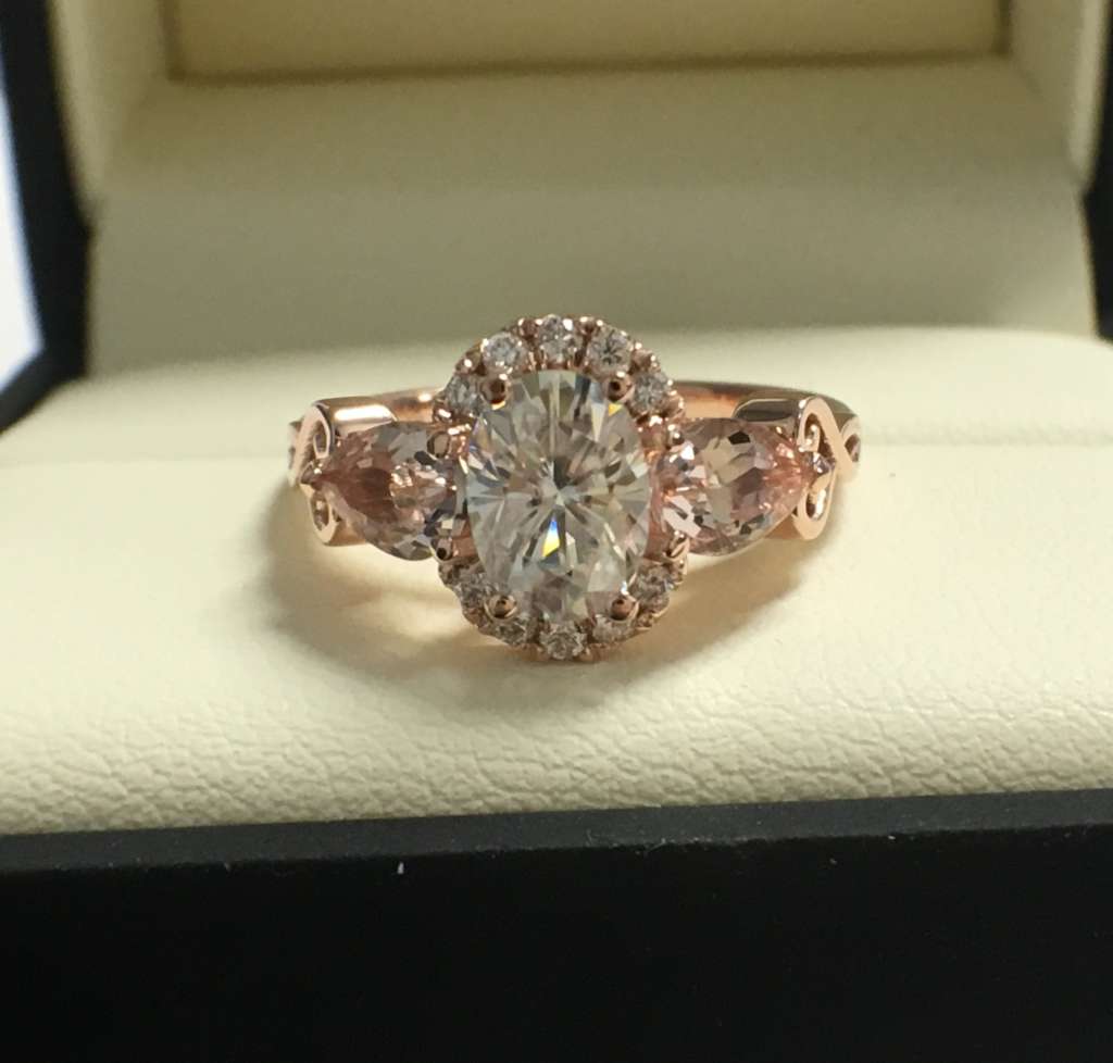oval rose gold engagement ring