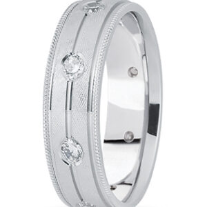 Milgrain & Textured Diamond Band