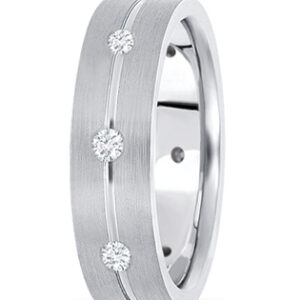 Bold Satin Diamond Band