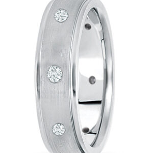 Framed Satin Diamond Band