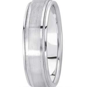 Cross Satin Milgrain Band