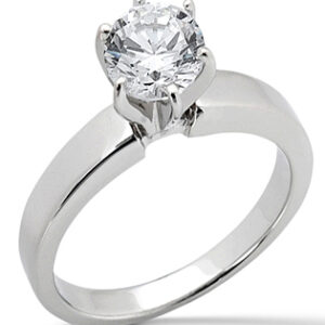 Square Band with 6 Prong Solitaire