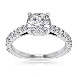 Round Diamond Prong Set Diamond Engagement Ring