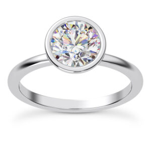 Round Diamond Bezel Engagement Ring