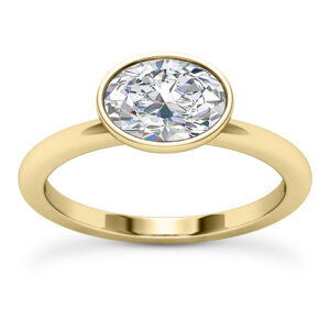 Oval Diamond Bezel Engagement Ring